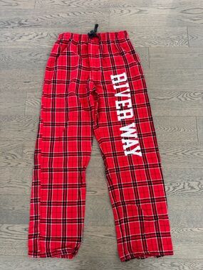 RIVERWAY red and black pajama pants